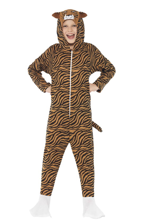 Kinder Tiger Jumpsuit Kostüm