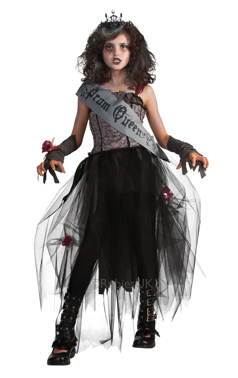 Kids Gothic Prom Queen Costume