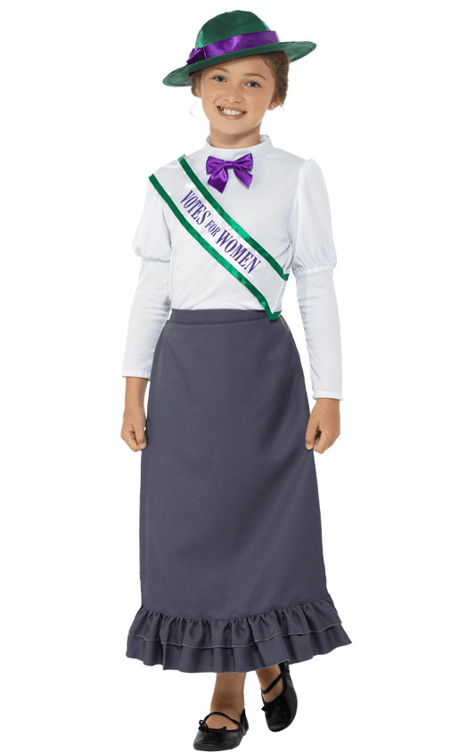 Kids Victorian Suffragette Costume