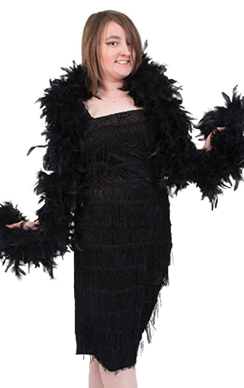 Black Feather Boa Accessory