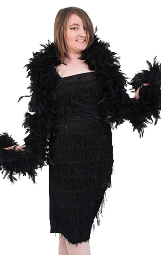 Black Feather Boa Accessory