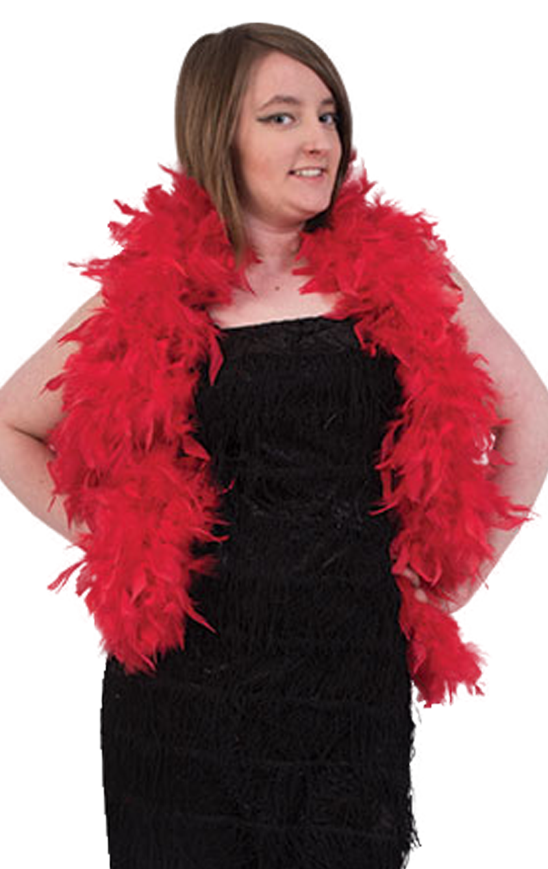 Red Feather Boa Accessory