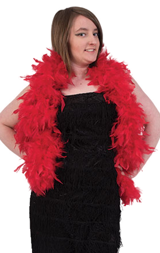 Red Feather Boa Accessory