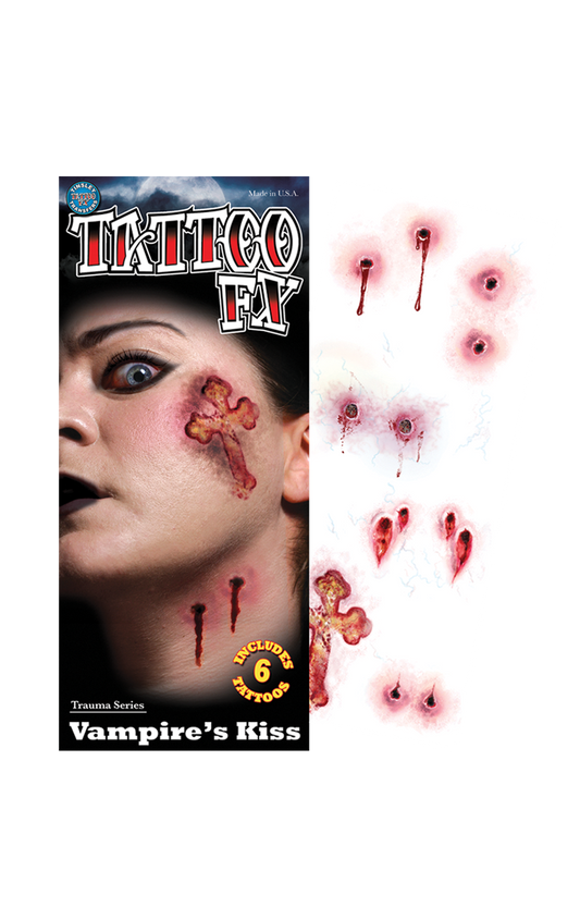 Vampire Kiss Temporary Tattoos