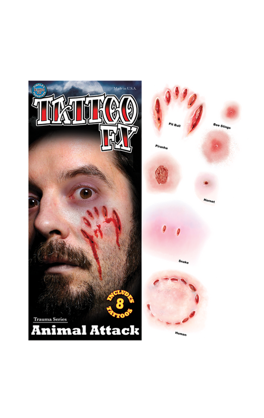 Animal Attack Temporary Tattoos