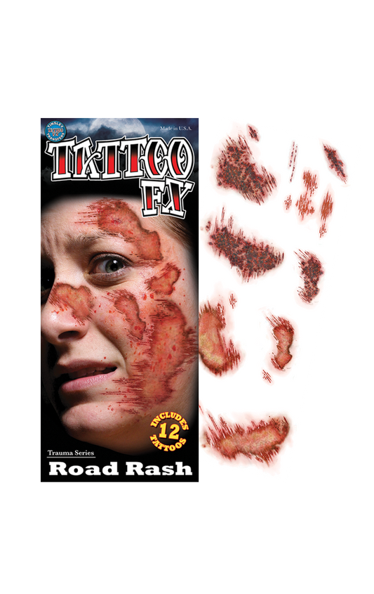 Road Rash Temporary Tattoos