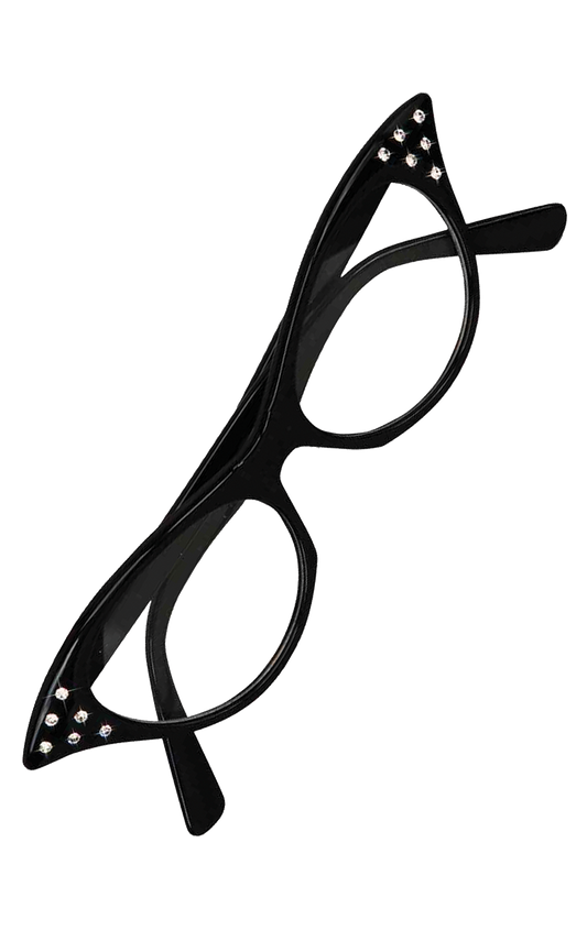 Lunettes noires à strass des années 50