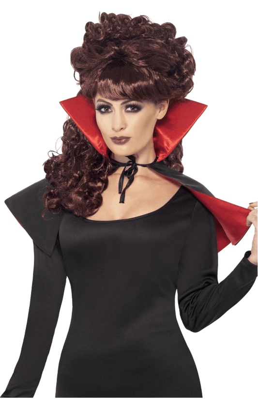 Mini cape de vampire noire accessoire