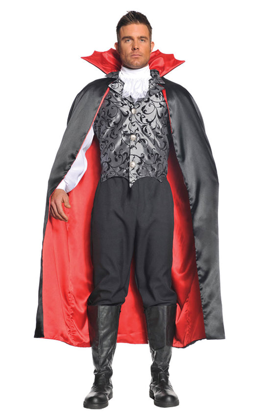 Cape de vampire en satin pour homme