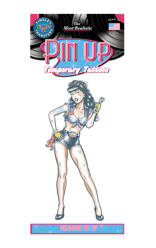 Mechanic Pin Up Tattoo