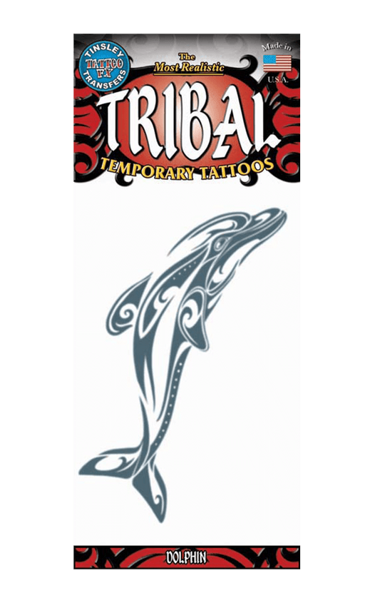 Dolphin Tribal Temporary Tattoo Accessory