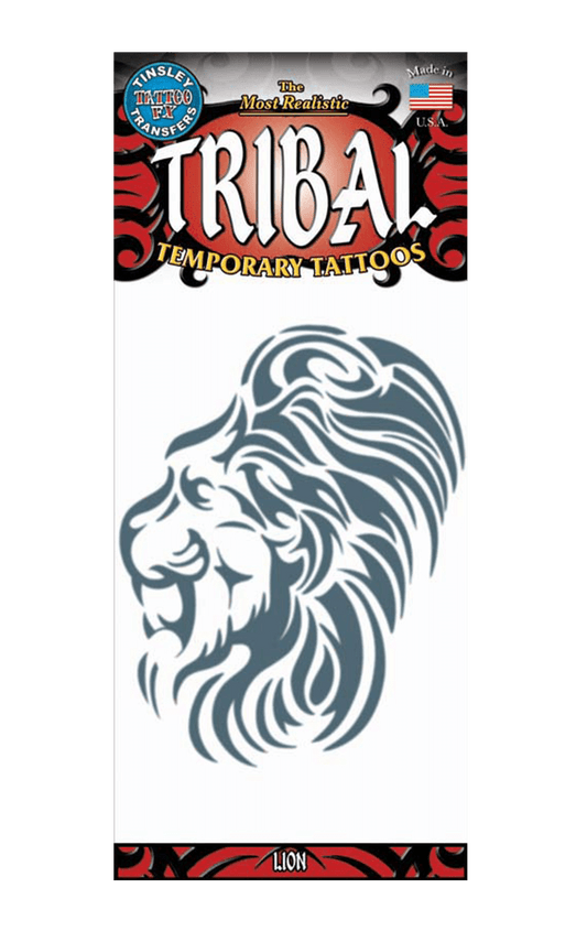 Tribal Lion Temporary Tattoo Accessory