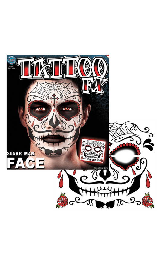 Tatouage du visage du jour des morts