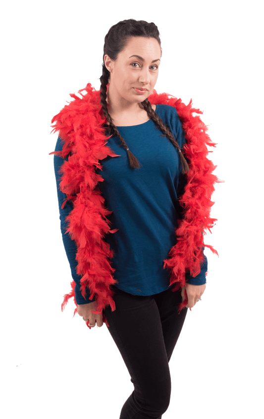 Red Feather Boa Accessory