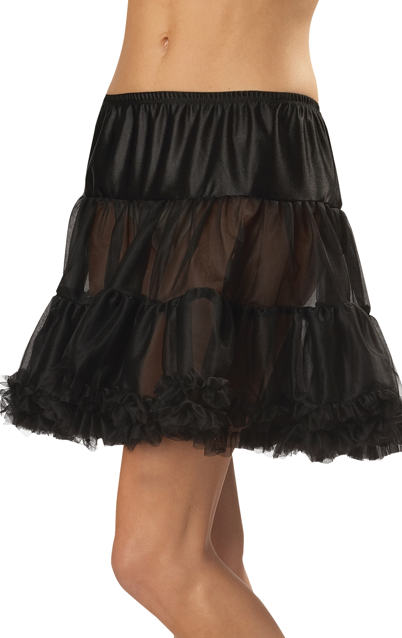 Ruffled Pettiskirt Black