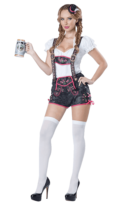 Womens Flirty Lederhosen Costume