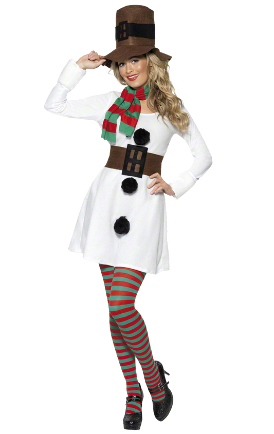 Womens Miss Snowman Costume