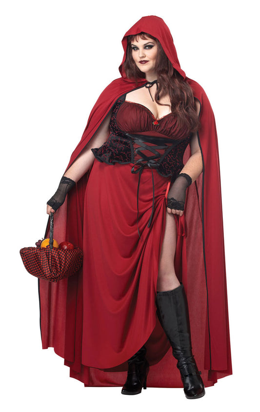 Déguisement chaperon rouge foncé grande taille femme