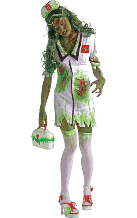 Déguisement infirmière zombie Biohazard femme