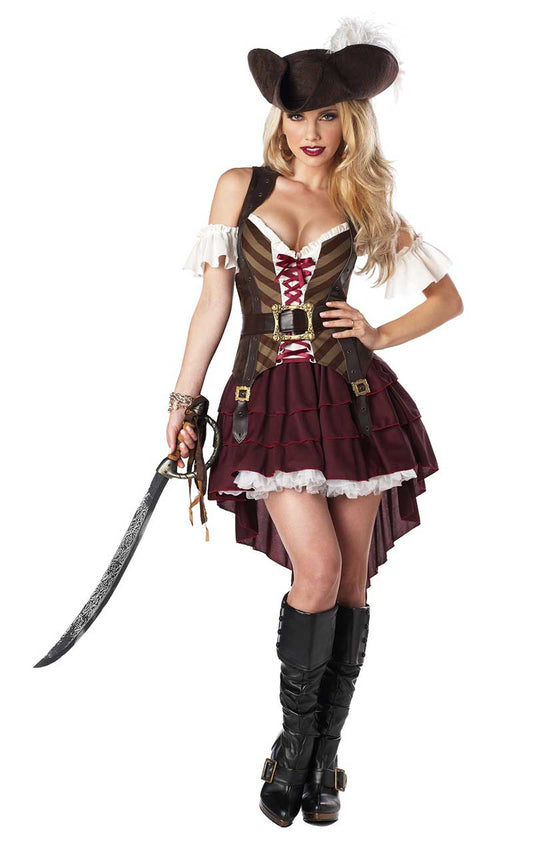 Frauen sexy Sumpfbuckler Piratenkostüm