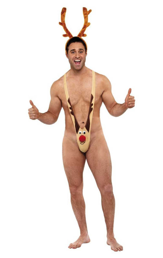 Mens Rudolf Mankini Costume