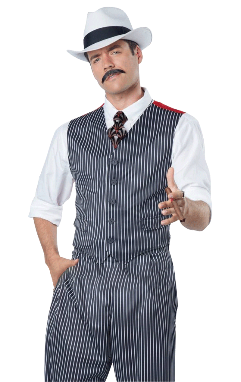 Mens 1920s Pinstripe Mobster Costume