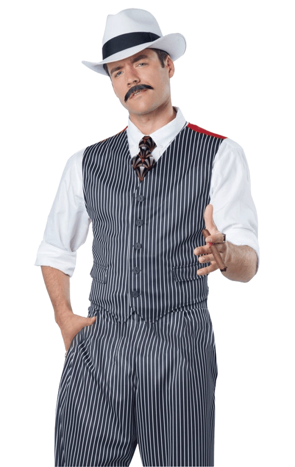 Mens 1920s Pinstripe Mobster Costume - fancydress.com