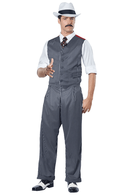 Mens 1920s Pinstripe Mobster Costume