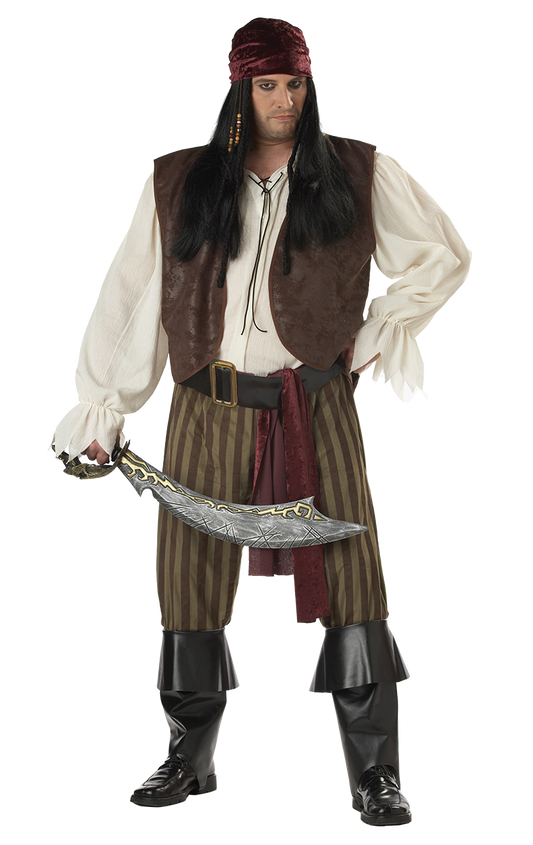 Mens Plus Size Rogue Pirate Costume