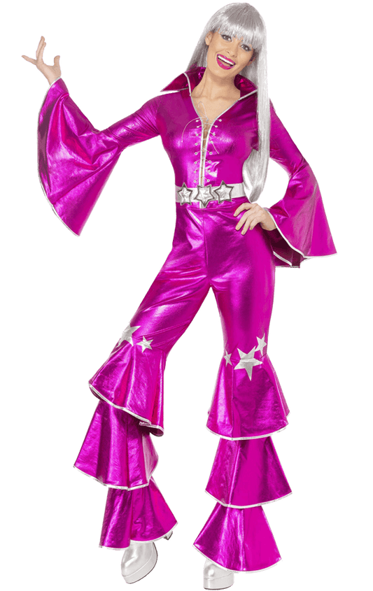 Pink 70er Jumpsuit Kostüm