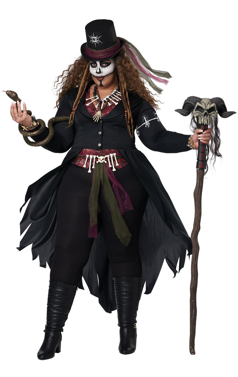 Womens Plus Size Voodoo Magic Costume