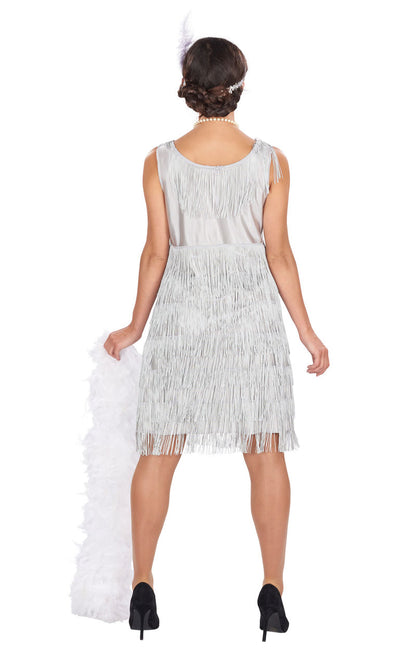 Womens 1920s Silver Flapper Costume