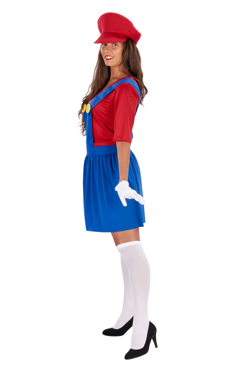 Womens Red Italian Plumber Dress