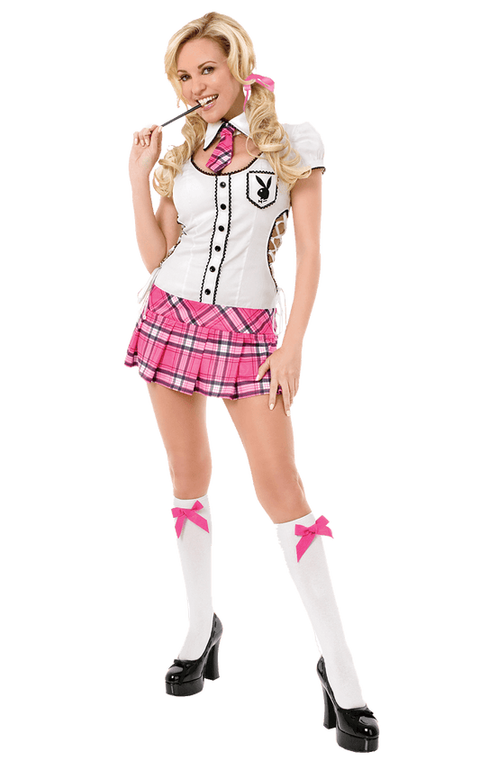 Womens Playboy Sexy School Girl Costume