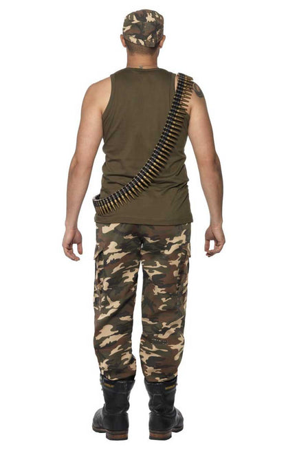 Déguisement soldat camo kaki homme