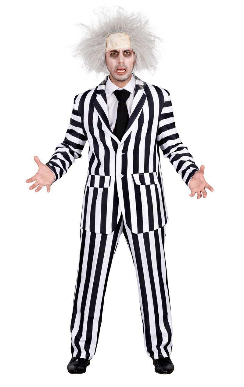 Adult Black and White Halloween Suit - Fancydress.com