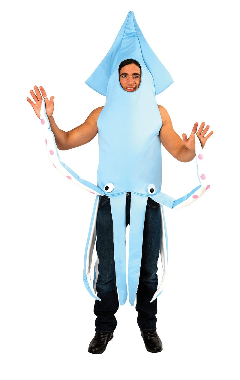 Adult Blue Squid Animal Costume - Fancydress.com