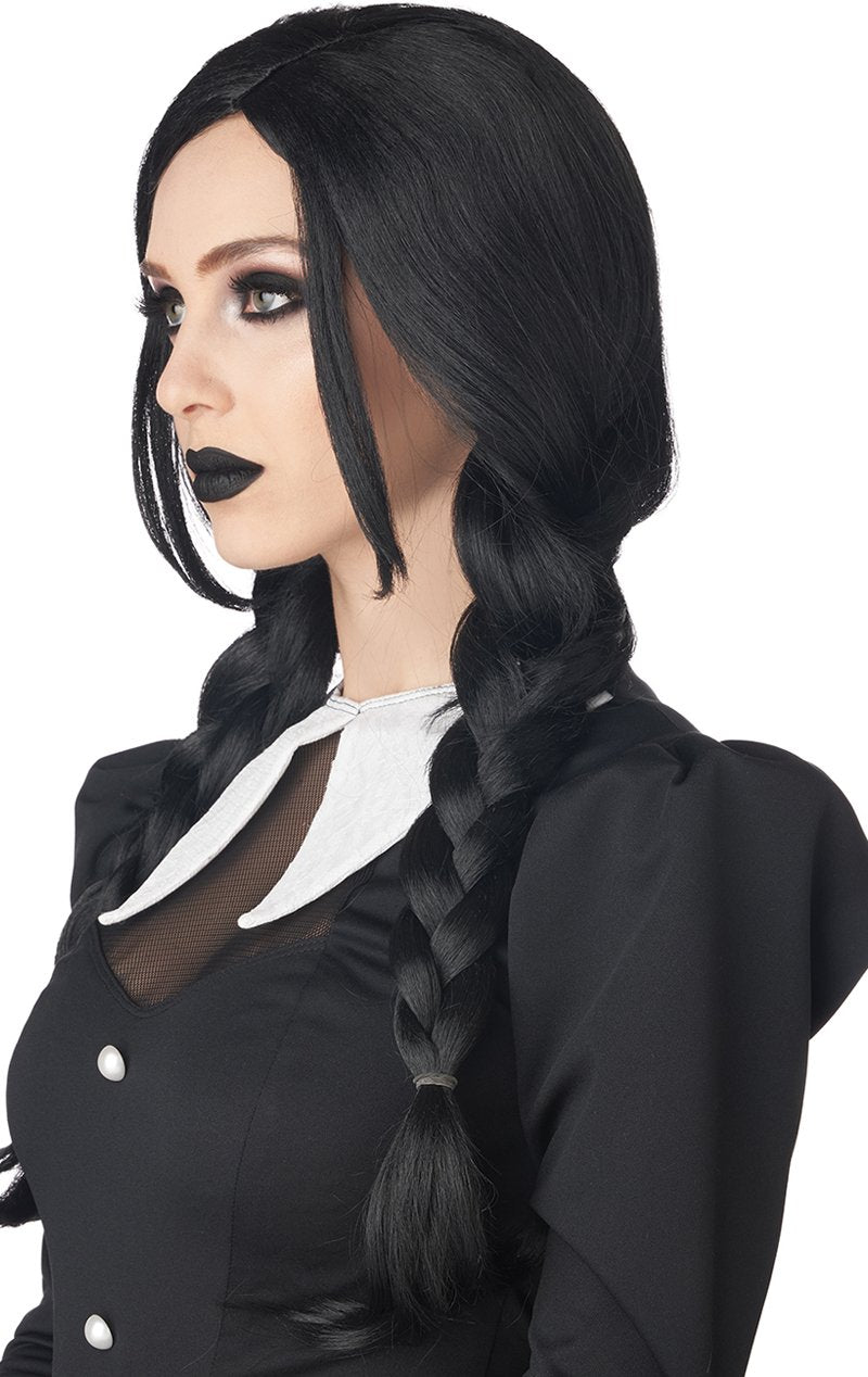 Adult Dark Braids Halloween Wig - Fancydress.com