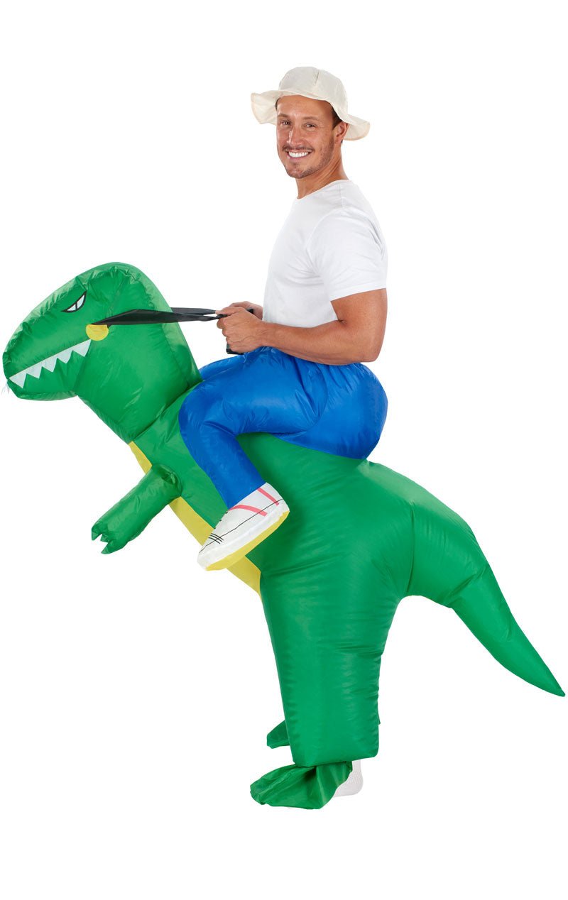 Adult Inflatable Ride On Dinosaur Costume - Fancydress.com