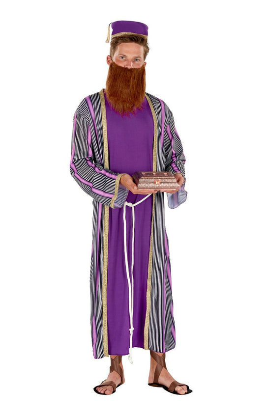 Adult Three Wise Men Purple Costume with Fez Hat - Fancydress.com