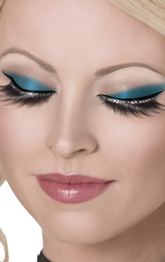 Black Diamante Eyelashes - Fancydress.com