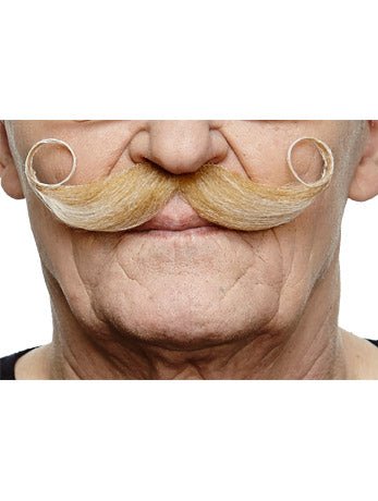 Blonde Curly Tache Accessory - Fancydress.com