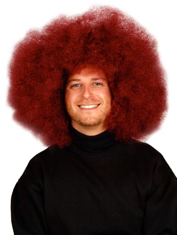 Burgundy Jumbo Afro Wig - Fancydress.com