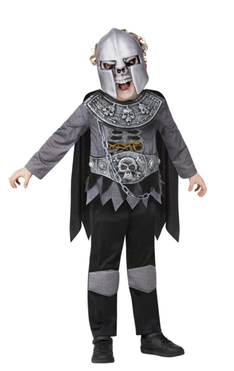 Childrens Deluxe Skeleton Knight Costume - Fancydress.com