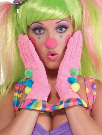 Circus Ruffle Gloves Accessory - Fancydress.com