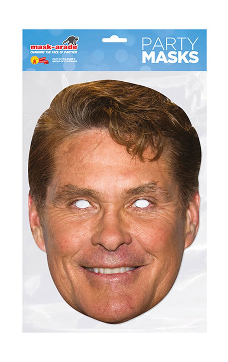 David Hasselhoff Paper Facepiece - Fancydress.com