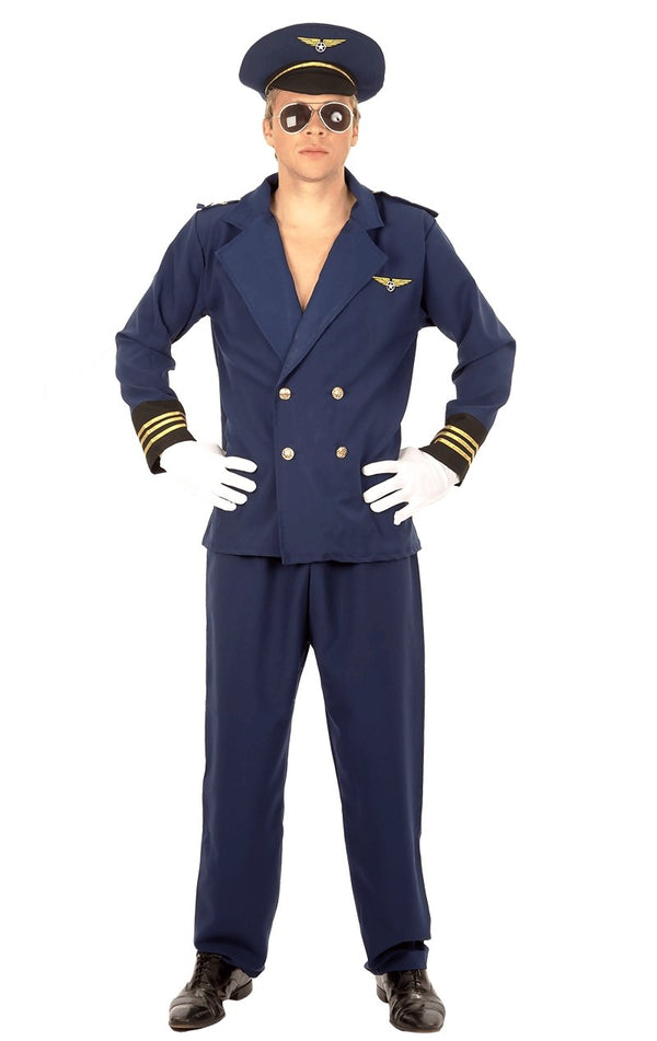 Mens Flight Captain Pilot Costume