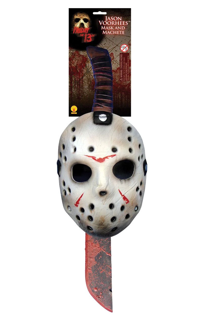 Jason Voorhees Machete & Mask Kit Accessory - Fancydress.com