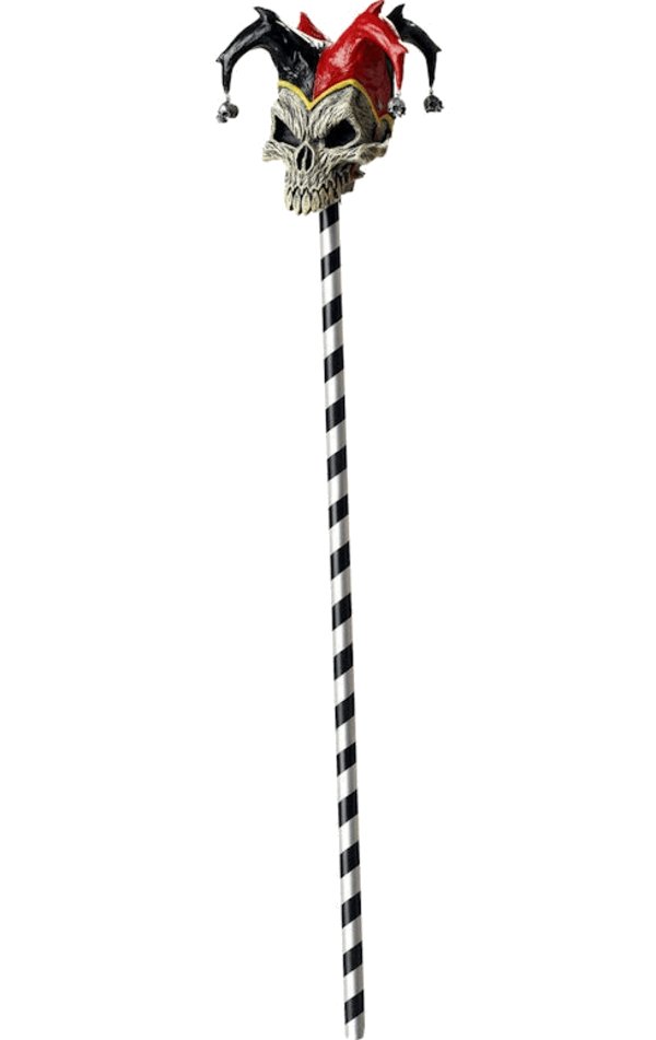 Jester Skull Cane Accessory - Fancydress.com