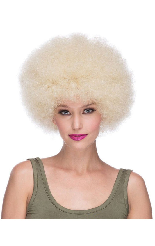 Jumbo Blonde Afro Wig - Fancydress.com